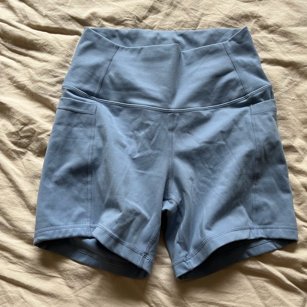 Ethos Blue Biker Shorts with Pockets Size Medium